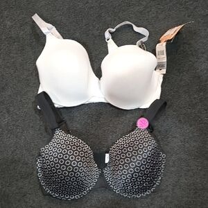 Elegant White and Black Women's Bra Set